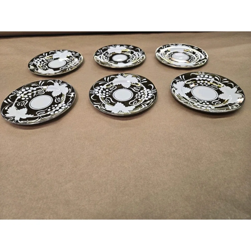 Vintage Gray's Pottery Butter Plates Set Of 6 - Picture 4 of 5